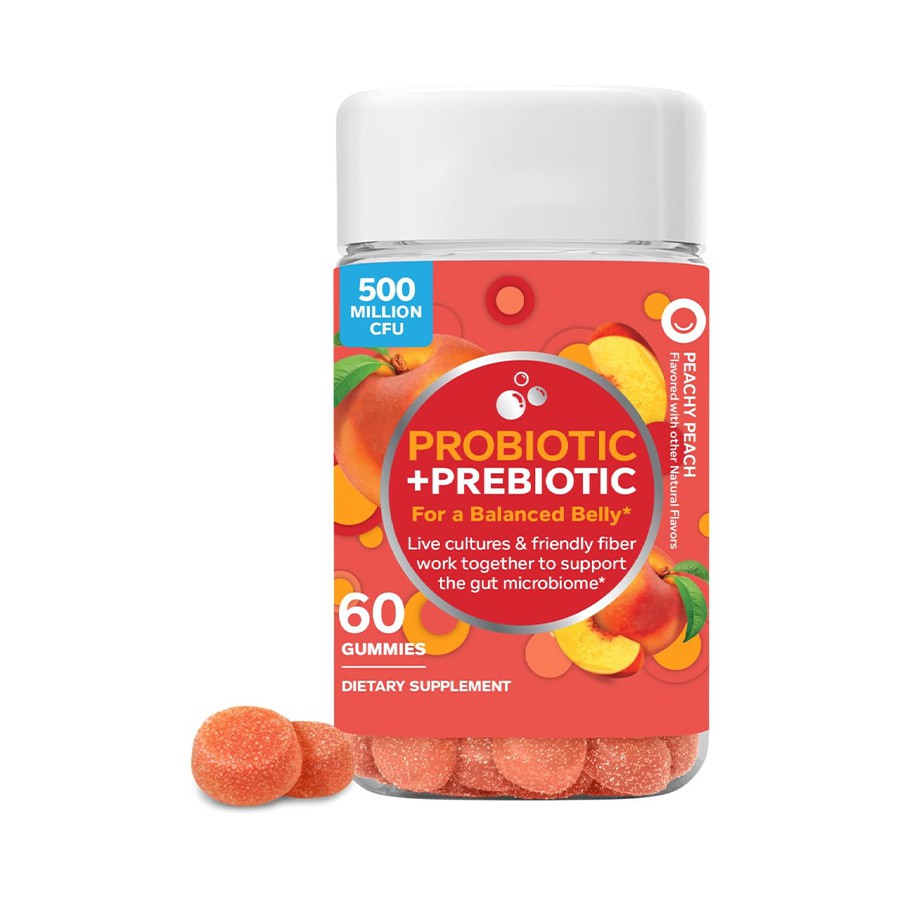 Peachy Peach Probiotiska Prebiotiska Gummies