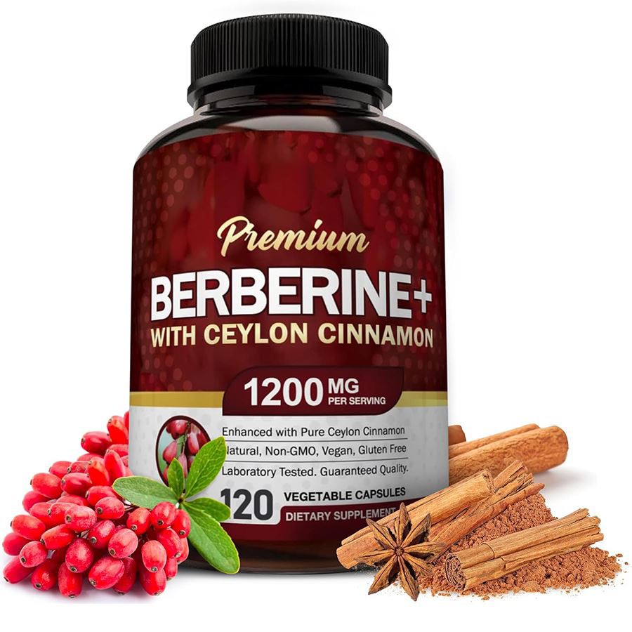 Premium Berberine med Ceylon Cinnamon Nature's Dual Action Formel för Metabolic Whole - Body Wellness