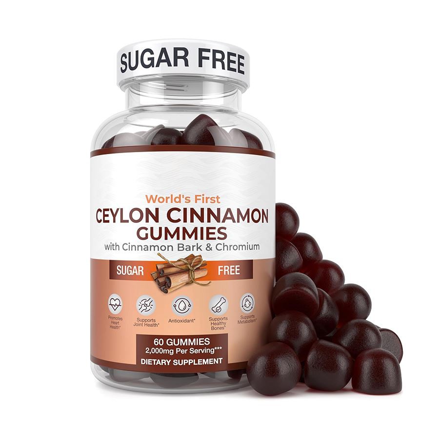 Sugar Free Ceylon Cinnamon Gummies Nature's Heart - frisk antioxidant rik glädje
